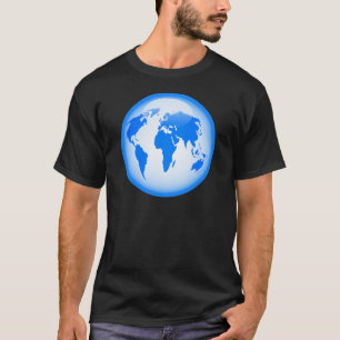 Camiseta Globo lustroso azul