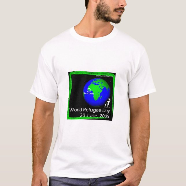 Camiseta Globo - mundo refugiado dia reunião os 16-22 de (Frente)