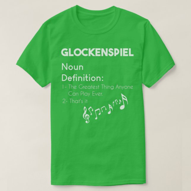Camiseta Glockenspiel Funny Definition Humor Funny Glockens (Frente do Design)