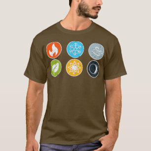 Camiseta Gloomhaven Elebol Symbol Fire Ice Air Earth