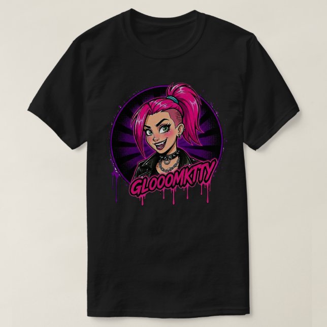 Camiseta Gloomkitty Dark (Frente do Design)