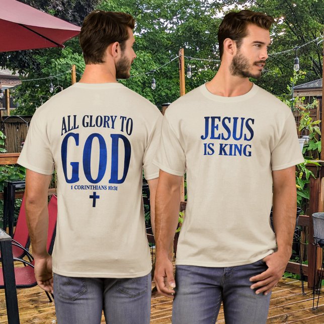 Camiseta Glória a Deus cristão (Criador carregado)