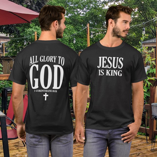 Camiseta Glória a Deus cristão (Criador carregado)