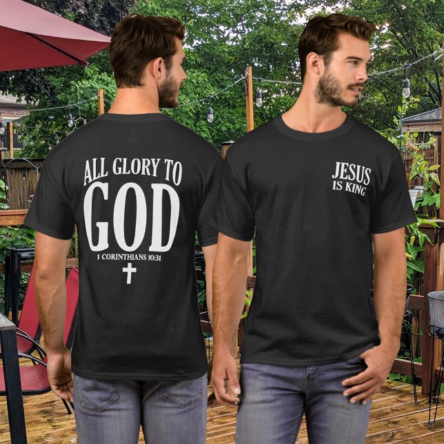 Camiseta Glória a Deus cristão (Criador carregado)