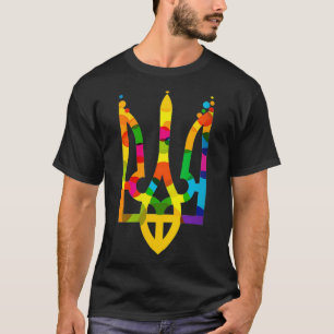 Camiseta Glória das Mulheres na Ucrânia Tridente Cirílico C