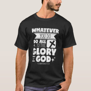 Camiseta Glória De Deus Bíblia Verse Gift Para Cristãos