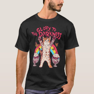 Camiseta Glória Ó Escuridão Dança do Arco-íris do Gato