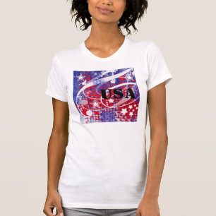 Camiseta Glória Vermelha, Branca e Azul Personalizada