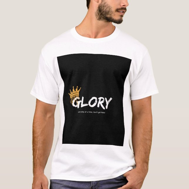 Camiseta Glory One Step at a Time Motivational T Shirt (Frente)