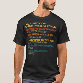 Camiseta Glossário engraçado de termos de engenharia Figuri
