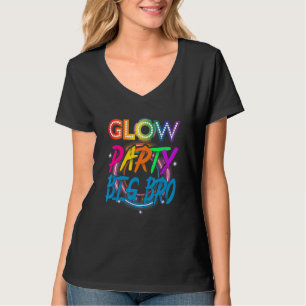 Camiseta Glow Party Big Bro Paint Efeito Splatch Parte Bril