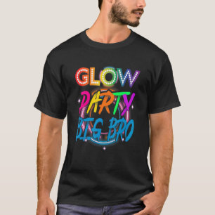 Camiseta Glow Party Big Bro Paint Efeito Splatch Parte Bril