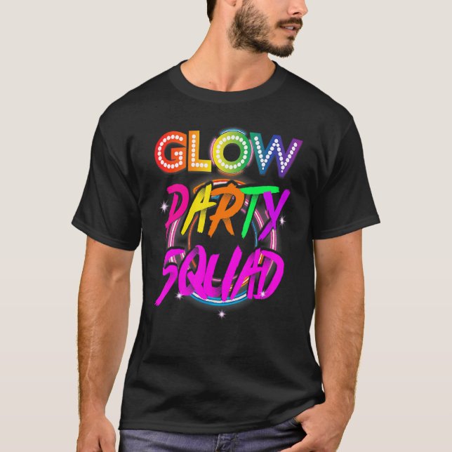 Camiseta Glow Party Squad  Paint Splatter Effect Glow Party (Frente)