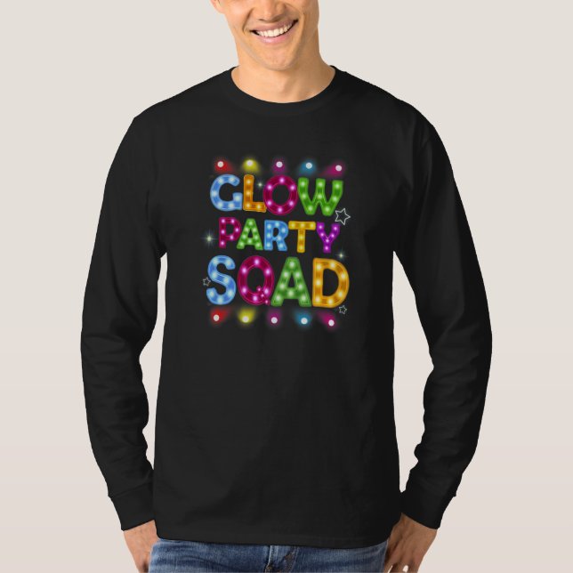 Camiseta Glow Party Squad Paint Splatter Effect Glow Party  (Frente)