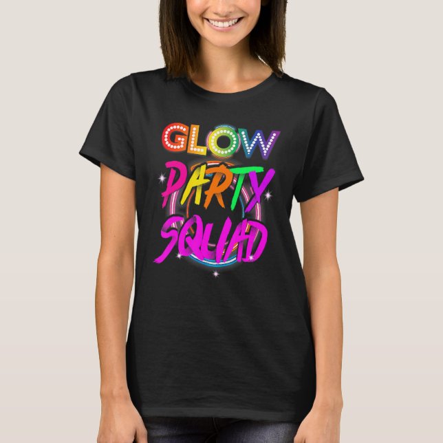 Camiseta Glow Party Squad  Paint Splatter Effect Glow Party (Frente)