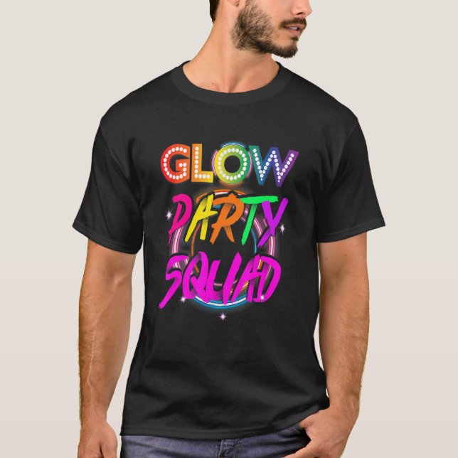 Camiseta Glow Party Squad Paint Splatter Effect Glow Party (Frente)