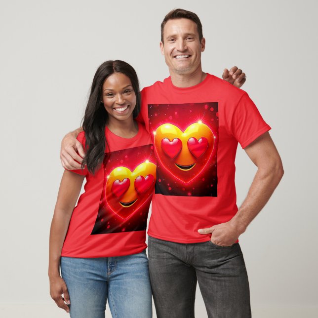 Camiseta Glowing Heart Eyes Emotion (Unissex)
