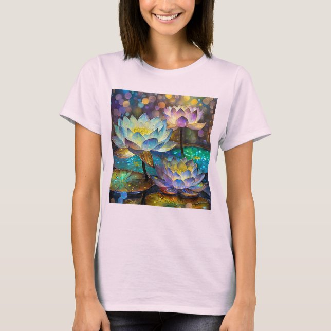Camiseta Glowing Lotus Flowers Trio (Frente)