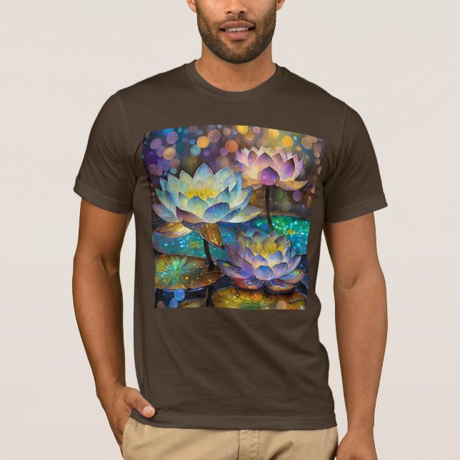 Camiseta Glowing Lotus Flowers Trio (Frente)
