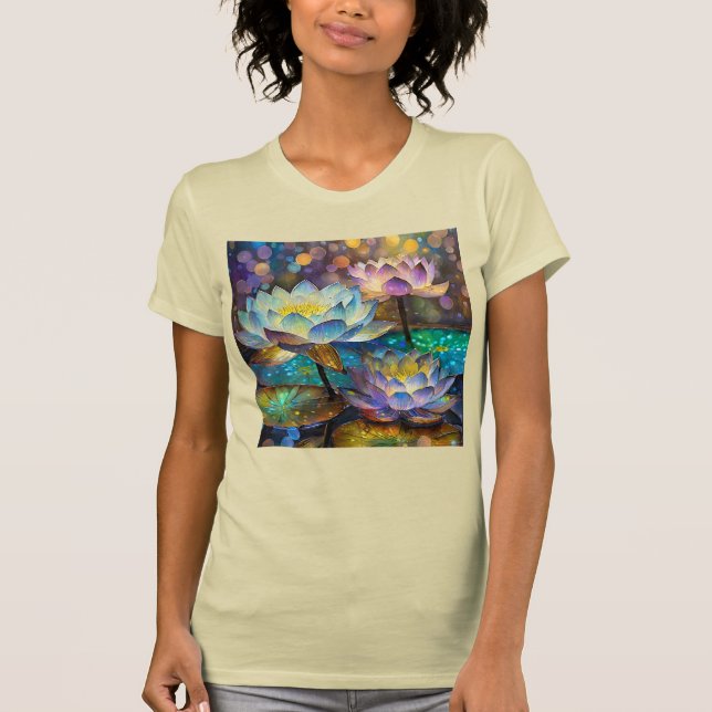 Camiseta Glowing Lotus Flowers Trio (Frente)