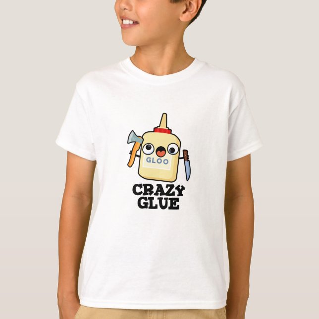 Camiseta Glue Engraçado Super Glue Pun (Frente)