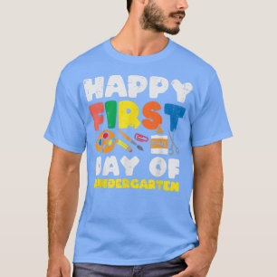 Camiseta Glue Happy First Day Kindergarten School Boys Girl