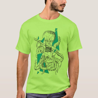 Camiseta Glühkraken Octopus lâmpada Shirt cavalheiro