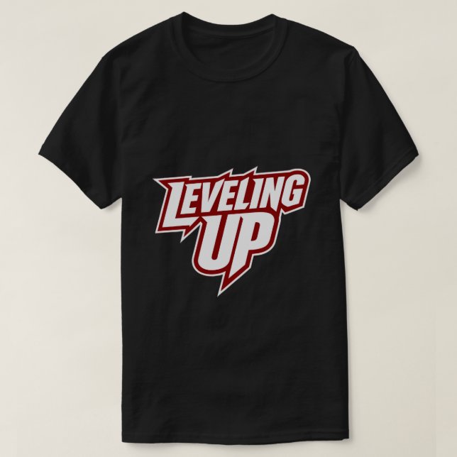 Camiseta GLUTCH – Leveling Up Gamer Streetwear Tee (Frente do Design)