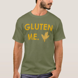 Camiseta "Glúten eu." com o t-shirt dos homens do trigo