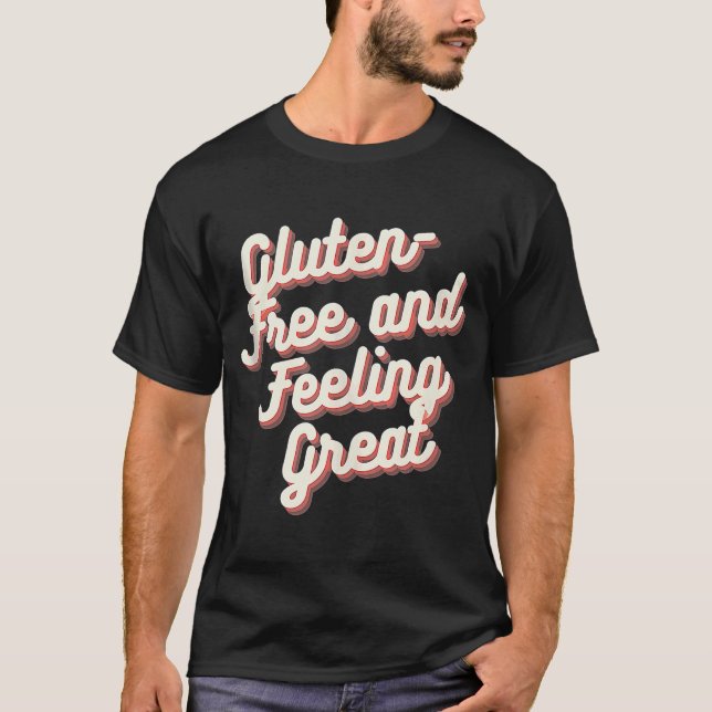 Camiseta Gluten Free e Sentindo o Excelente Colete Livre At (Frente)