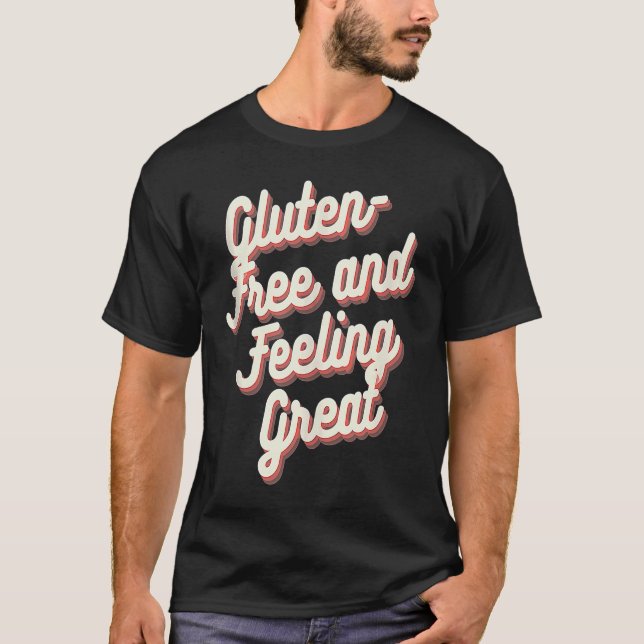 Camiseta Gluten Free e Sentindo o Excelente Colete Livre At (Frente)