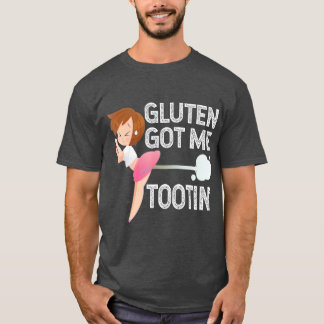 Camiseta GLUTEN ME PEGOU A TOOTIN Gluten Diet Gassy