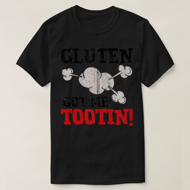 Camiseta Gluten Me Trouxe Para Tocar Uma Piada De Cevada En (Frente do Design)