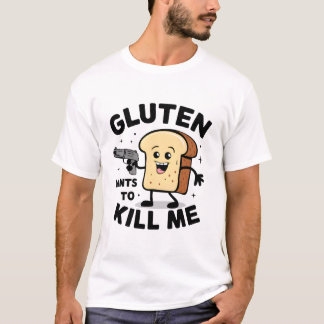 Camiseta Gluten quer me matar - Cute I can Come gluten