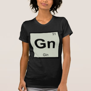 Camiseta Gn - Símbolo da Tabela Periódica da Química do Gin