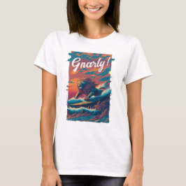 Camiseta Gnarly! Surfer de Leão, Personalizado
