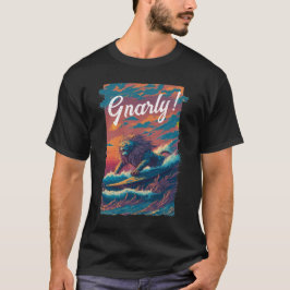 Camiseta Gnarly! Surfer de Leão, Personalizado