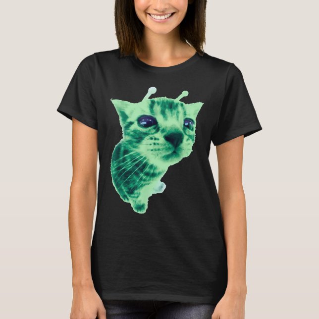 Camiseta Gnarp Cat Bobo Alienígena Cat Memória Brainrot Mem (Frente)