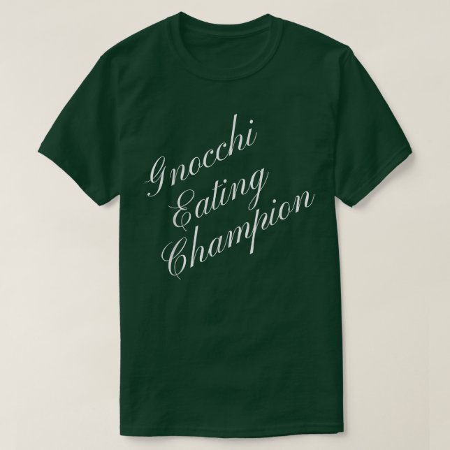 Camiseta Gnocchi Eating Champion Competition Comida Eating  (Frente do Design)