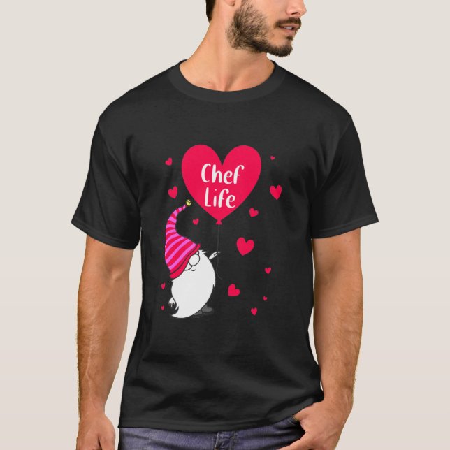 Camiseta Gnome Chef Life 95 Birthday - Presente (Frente)