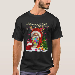 Camiseta Gnome Conscientização do Autismo Natal Puzzle Cora