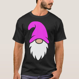 Camiseta Gnome de Natal com Chapéu Rosa
