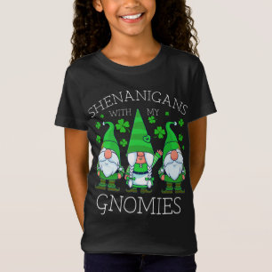 Camiseta Gnome Dia de São Patrício Shenanigans Gnomies Sham