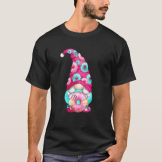 Camiseta Gnome Donut Com Padrão Fofo Para Jardineiro E Don