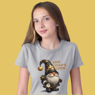 Camiseta Gnome dos Anos novos de Tripulação de Ano Novo