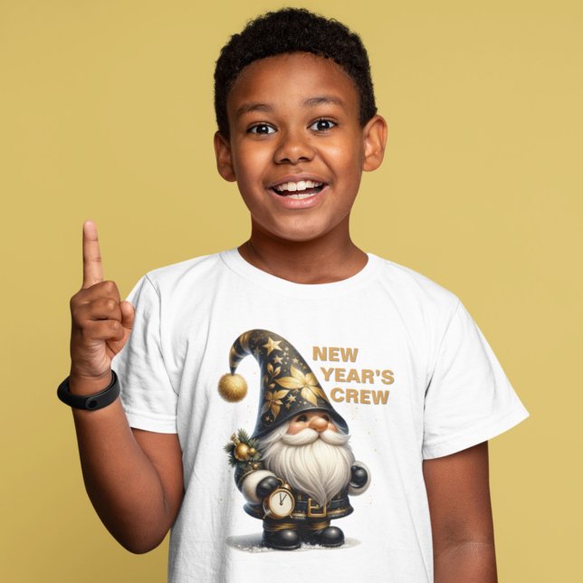 Camiseta Gnome dos Anos novos de Tripulação de Ano Novo (Criador carregado)