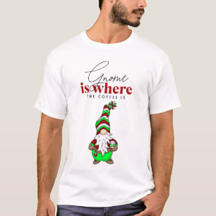 Camiseta Gnome é onde está o café Festa de Natal