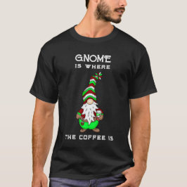 Camiseta Gnome é onde está o café | Festa de Natal
