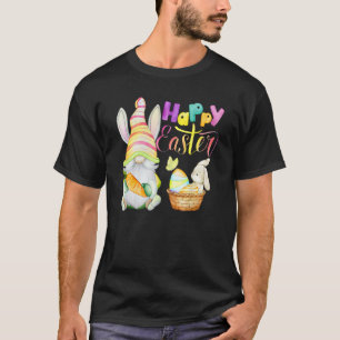 Camiseta Gnome Easter Eggs Hunting Bunny Gnomies Happ