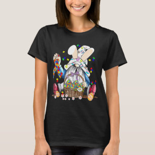 Camiseta Gnome Egg Bunny Puzzle Ribbon Autism Awareness Eas